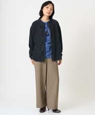 NHLAI89210 GIANNI LO GIUDICE(小さいサイズ)(メゾン ドゥ サンク) [セットアップ対応]チェック柄ワイドストレートパンツ グレー