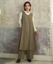 NHLAI89210 GIANNI LO GIUDICE(小さいサイズ)(メゾン ドゥ サンク) [セットアップ対応]チェック柄ワイドストレートパンツ グレー