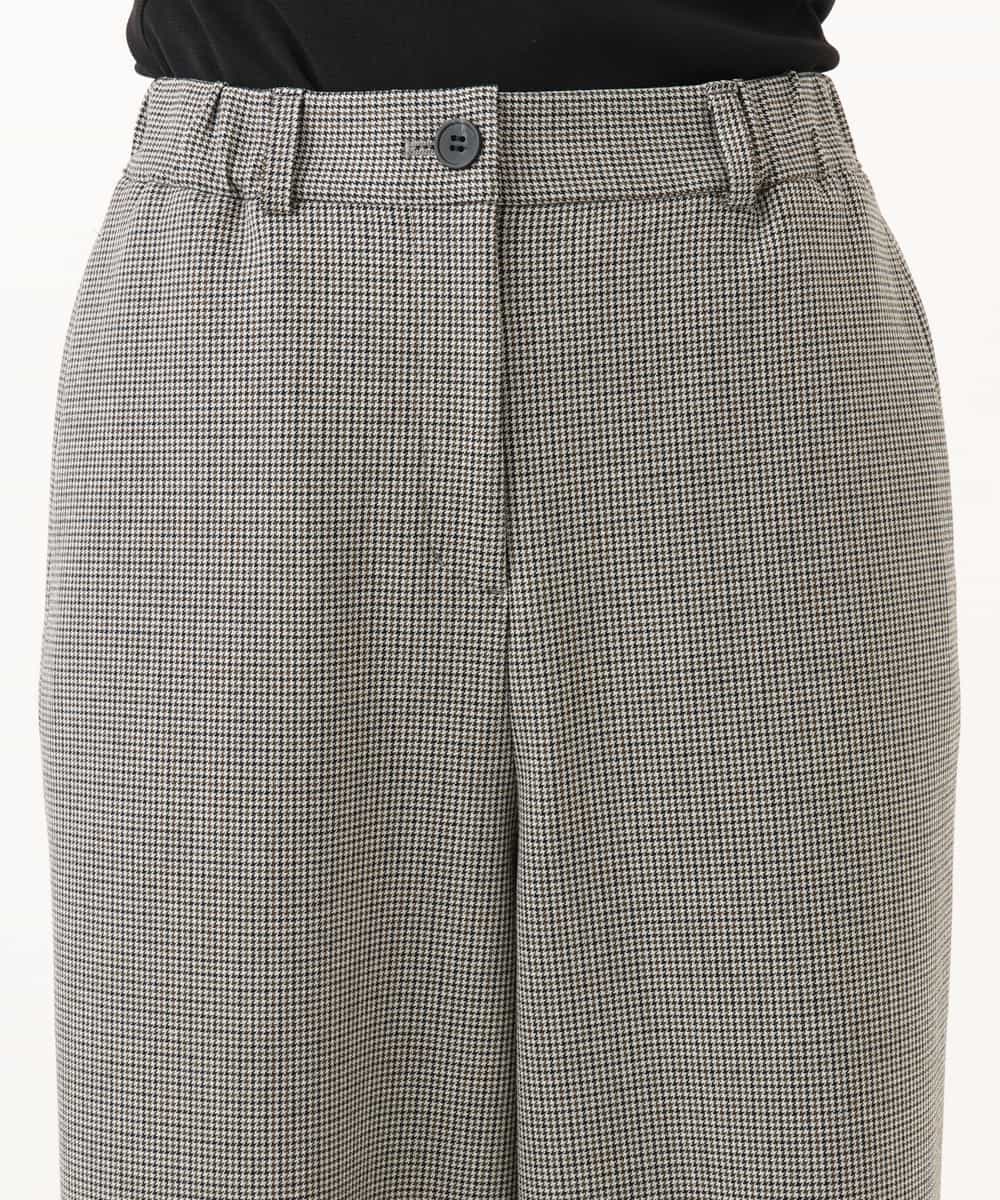 NHLAI89210 GIANNI LO GIUDICE(小さいサイズ)(メゾン ドゥ サンク) [セットアップ対応]チェック柄ワイドストレートパンツ グレー