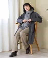 NHLAI91200 GIANNI LO GIUDICE(小さいサイズ)(メゾン ドゥ サンク) ヘリンボーンストレートパンツ ベージュ