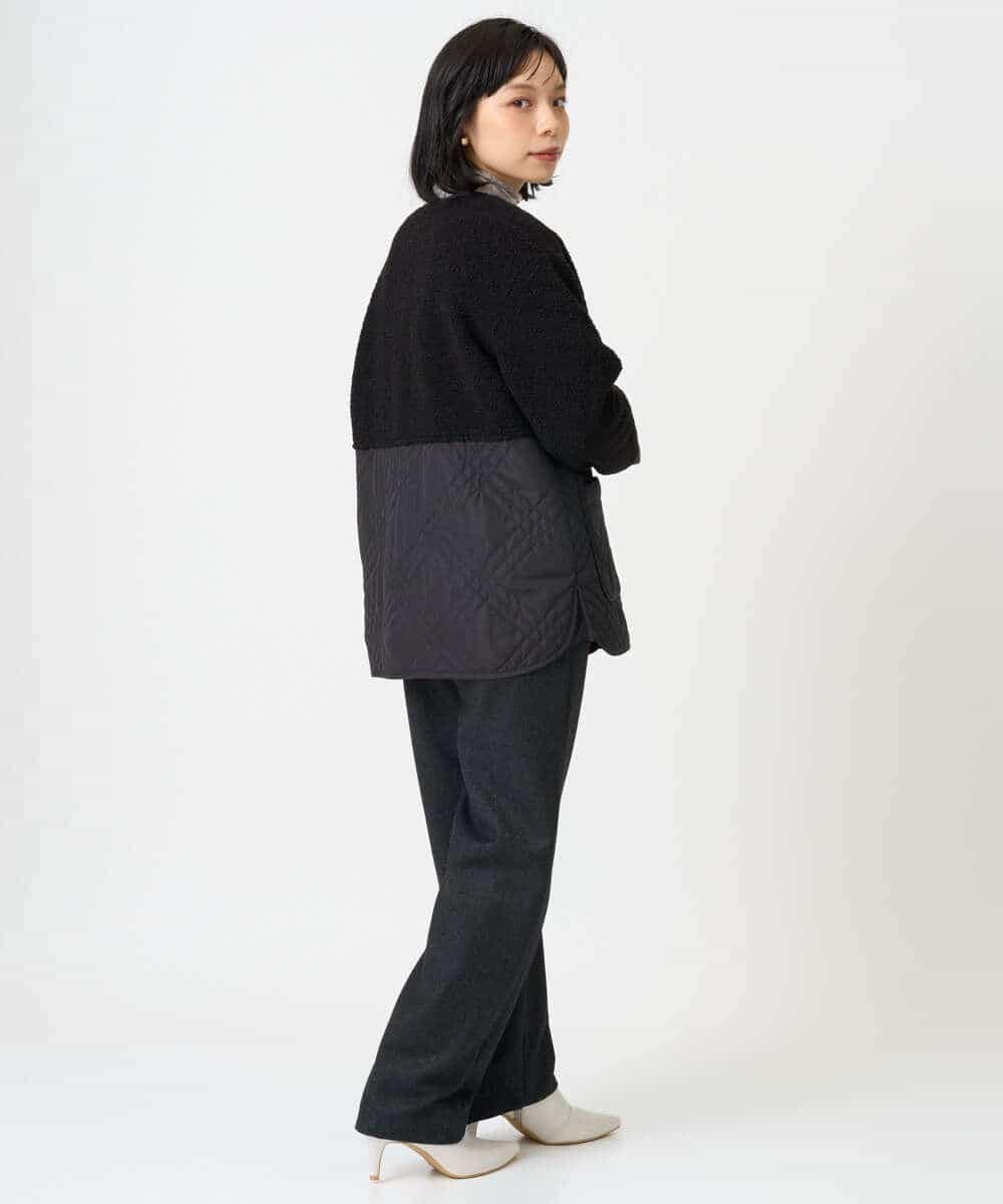 NHLAI91200 GIANNI LO GIUDICE(小さいサイズ)(メゾン ドゥ サンク) ヘリンボーンストレートパンツ ベージュ