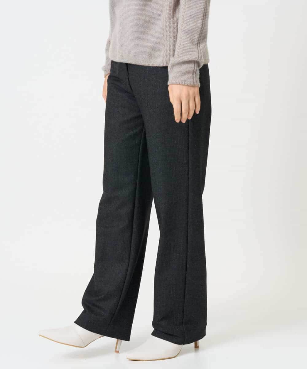 NHLAI91200 GIANNI LO GIUDICE(小さいサイズ)(メゾン ドゥ サンク) ヘリンボーンストレートパンツ ベージュ