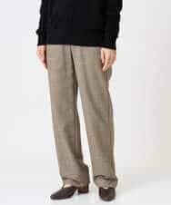 NHLAI91200 GIANNI LO GIUDICE(小さいサイズ)(メゾン ドゥ サンク) ヘリンボーンストレートパンツ ベージュ