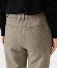 NHLAI91200 GIANNI LO GIUDICE(小さいサイズ)(メゾン ドゥ サンク) ヘリンボーンストレートパンツ ベージュ