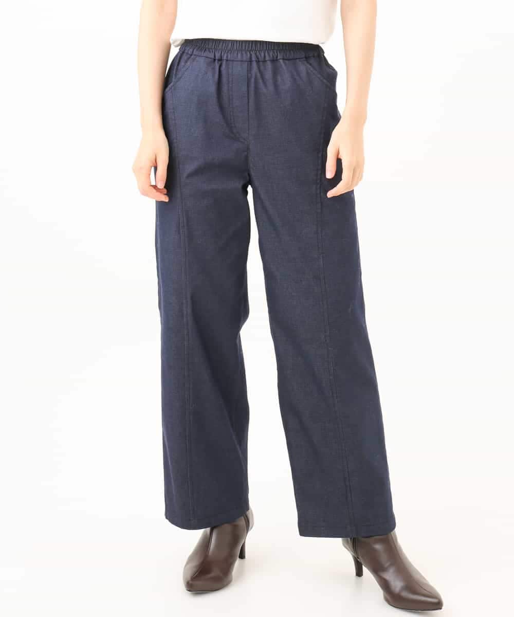 NHLJD14300 GIANNI LO GIUDICE(小さいサイズ)(メゾン ドゥ サンク) [セットアップ対応]デニムライクシャンブレーパンツ ネイビー