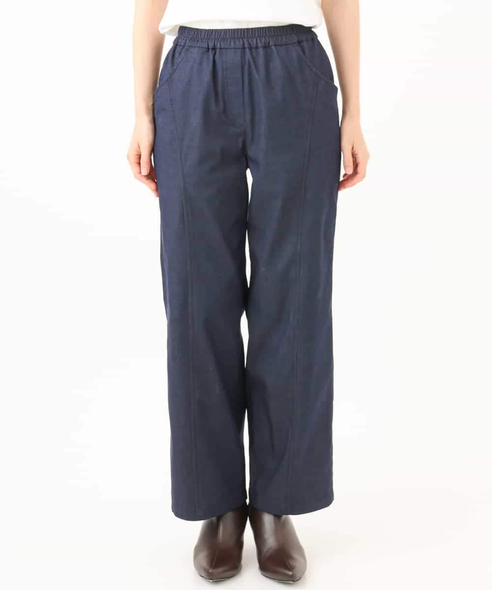 NHLJD14300 GIANNI LO GIUDICE(小さいサイズ)(メゾン ドゥ サンク) [セットアップ対応]デニムライクシャンブレーパンツ ネイビー
