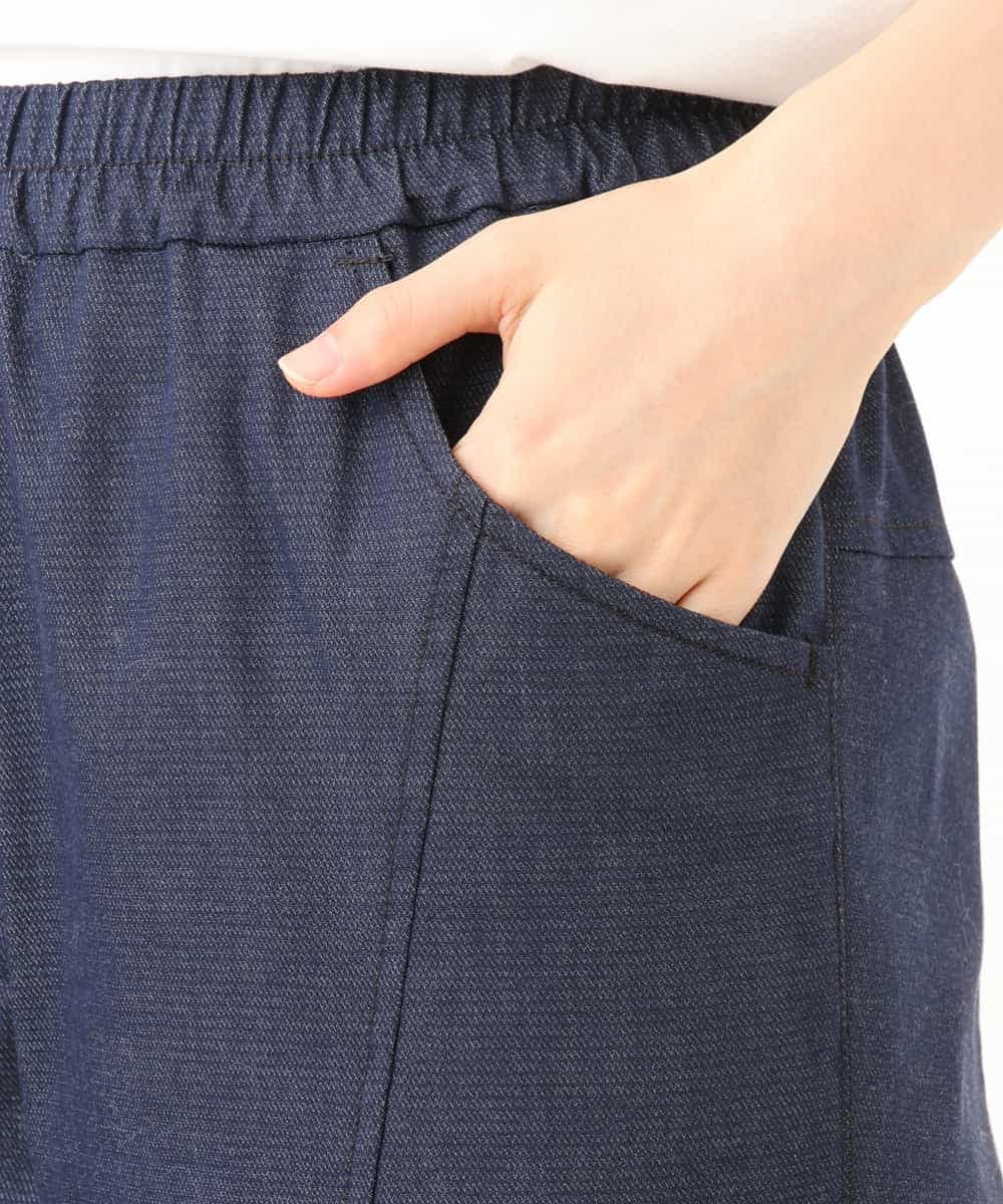 NHLJD14300 GIANNI LO GIUDICE(小さいサイズ)(メゾン ドゥ サンク) [セットアップ対応]デニムライクシャンブレーパンツ ネイビー
