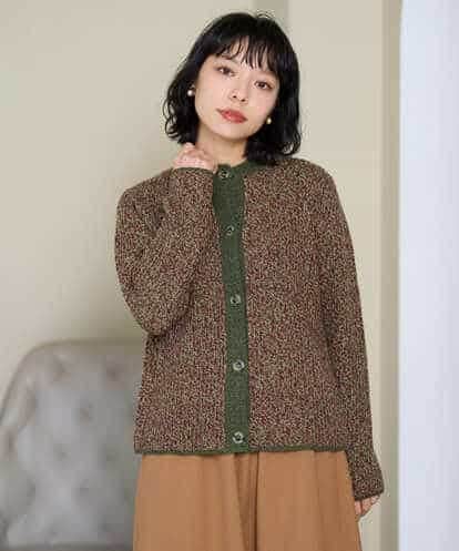 NHSAH41270 GIANNI LO GIUDICE(小さいサイズ) ミックスヤーンカーディガン