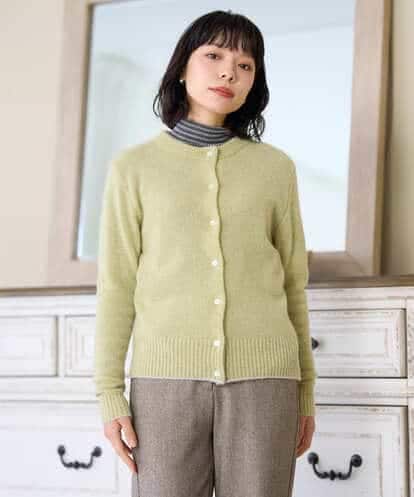 NHSAI86390  ピュアカシミヤクルーネックカーディガン