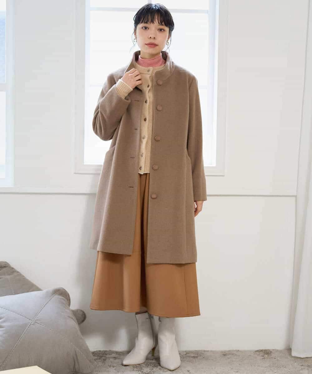 NHSAI86390 GIANNI LO GIUDICE(小さいサイズ)(メゾン ドゥ サンク) ピュアカシミヤクルーネックカーディガン ライトイエロー