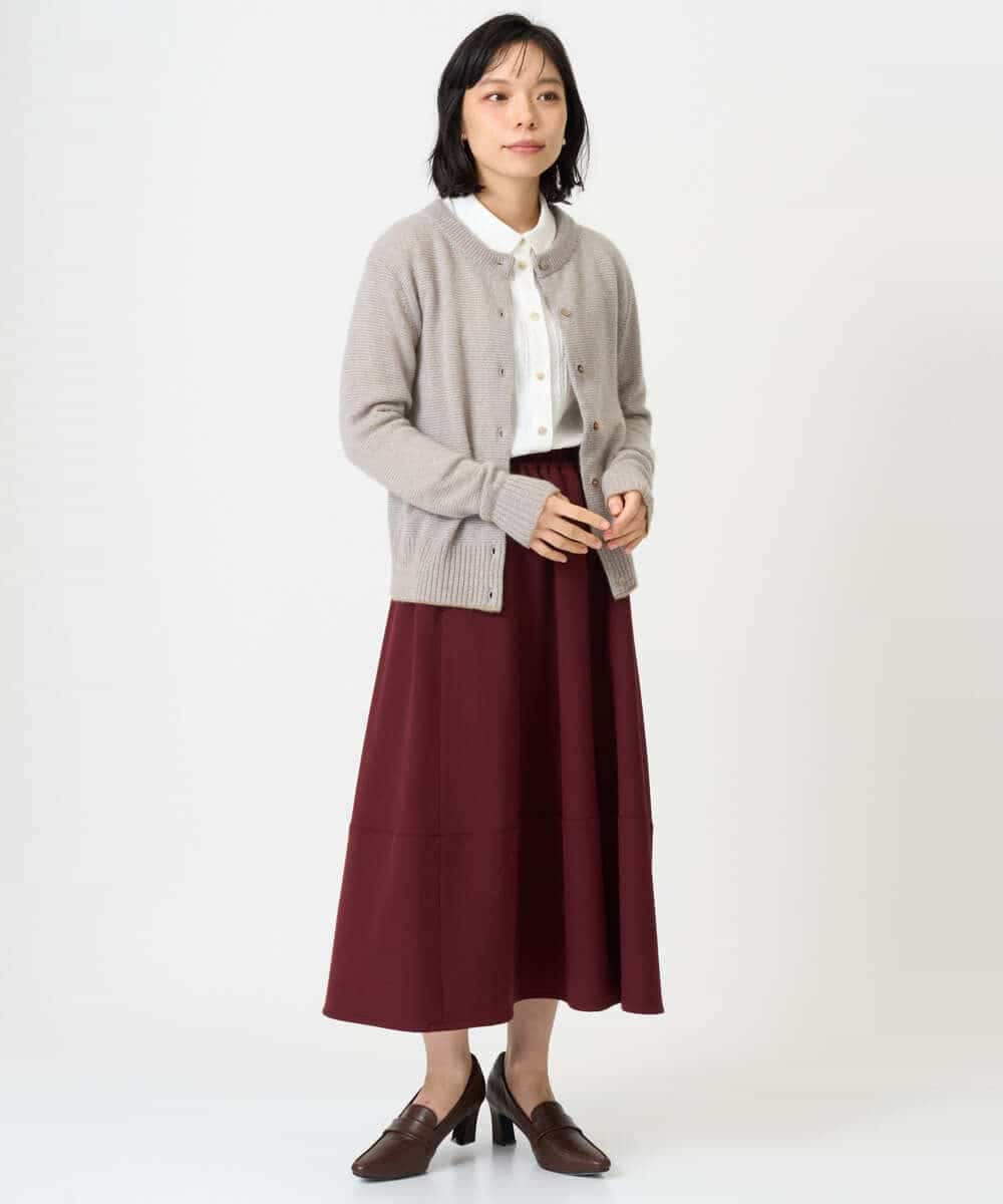 NHSAI86390 GIANNI LO GIUDICE(小さいサイズ)(メゾン ドゥ サンク) ピュアカシミヤクルーネックカーディガン ライトイエロー