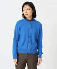 NHSAI87390 GIANNI LO GIUDICE(小さいサイズ)(メゾン ドゥ サンク) カシミヤクルーネックカーディガン ブルー