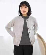 NHSAI87390 GIANNI LO GIUDICE(小さいサイズ)(メゾン ドゥ サンク) カシミヤクルーネックカーディガン ブルー