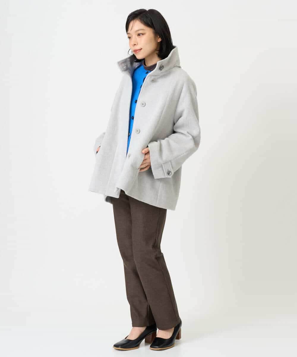 NHSAI87390 GIANNI LO GIUDICE(小さいサイズ)(メゾン ドゥ サンク) カシミヤクルーネックカーディガン ブルー