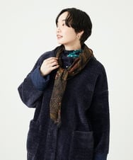 NK3AE12160 GIANNI LO GIUDICE(ジャンニ ロ ジュディチェ) [洗える]エスニックスクエアストール ブラック