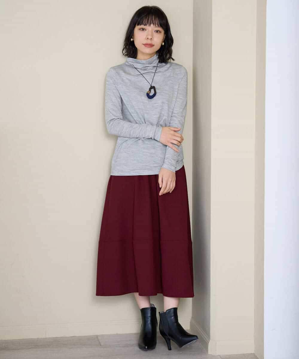 NR2AH37100 GIANNI LO GIUDICE(小さいサイズ)(メゾン ドゥ サンク) [日本製]イレギュラーウッドトップネックレス ネイビー
