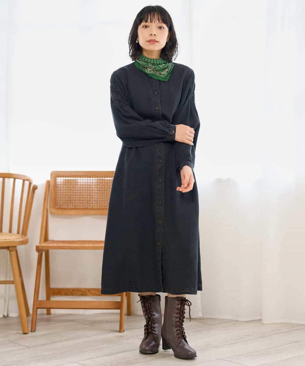 NR3AH40110 GIANNI LO GIUDICE(小さいサイズ)(メゾン ドゥ サンク) ペイズリープリントミニスクエアスカーフ グリーン