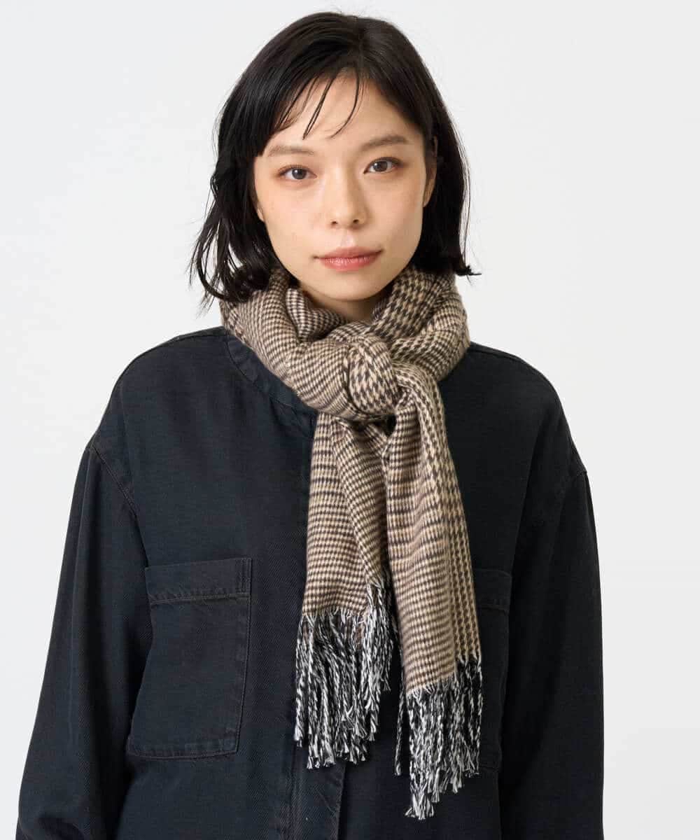 NR3AH41110 GIANNI LO GIUDICE(小さいサイズ)(メゾン ドゥ サンク) イタリーチェックストール ダークグレー