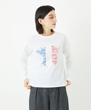 NSKAF97170 Maison de CINQ(メゾン ドゥ サンク) ロゴ刺繍コットンカットソー ホワイト