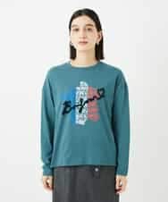 NSKAF97170 Maison de CINQ(メゾン ドゥ サンク) ロゴ刺繍コットンカットソー ブルーグリーン