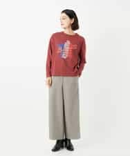 NSKAF97170 Maison de CINQ(メゾン ドゥ サンク) ロゴ刺繍コットンカットソー ブルーグリーン