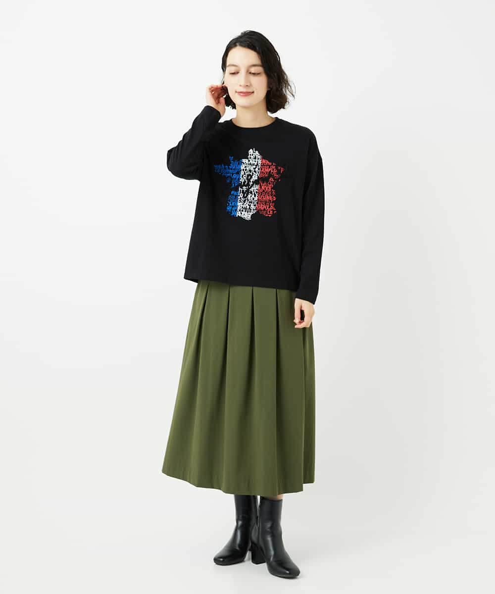 NSKAF97170 Maison de CINQ(メゾン ドゥ サンク) ロゴ刺繍コットンカットソー ブルーグリーン