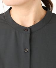 OLBLA12099 eur3(エウルキューブ) 【大きいサイズ】バンドカラーブラウス ダークグレー(93)