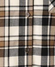 OLBLA13099 eur3(エウルキューブ) 【大きいサイズ】チェック柄ネルシャツ モカ(84)