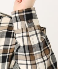 OLBLA13099 eur3(エウルキューブ) 【大きいサイズ】チェック柄ネルシャツ モカ(84)