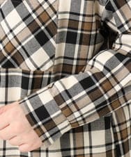 OLBLA13099 eur3(エウルキューブ) 【大きいサイズ】チェック柄ネルシャツ モカ(84)