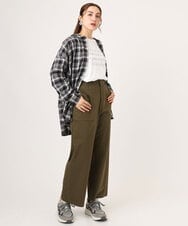 OLBLA13099 eur3(エウルキューブ) 【大きいサイズ】チェック柄ネルシャツ ブラック(94)