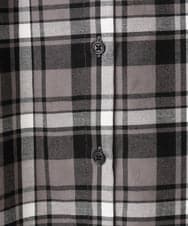 OLBLA13099 eur3(エウルキューブ) 【大きいサイズ】チェック柄ネルシャツ ブラック(94)
