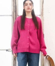 OLCAD10099 eur3(エウルキューブ) 【大きいサイズ】2WAYカーディガン ピンク(03)