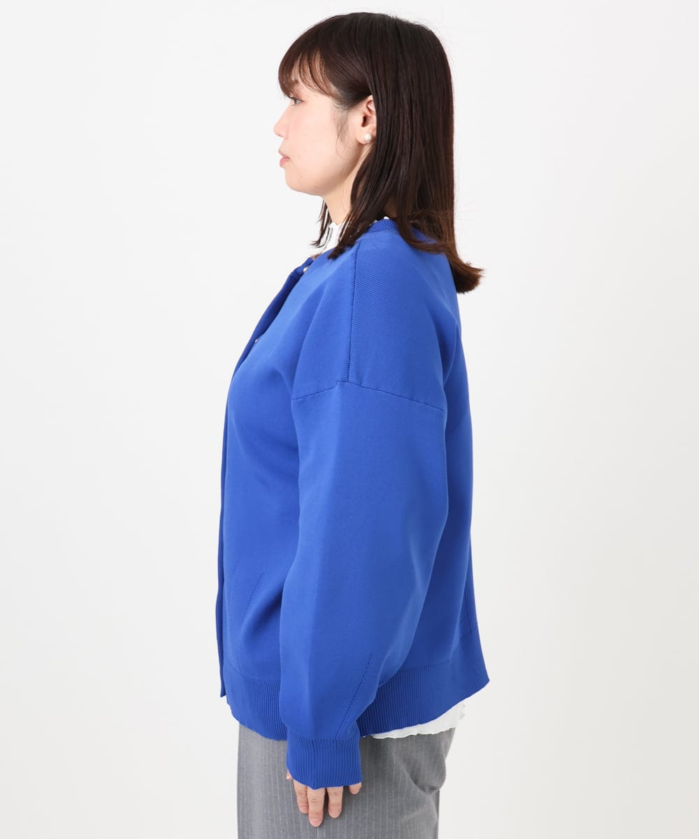 OLCAD10099 eur3(エウルキューブ) 【大きいサイズ】2WAYカーディガン ブルー(55)
