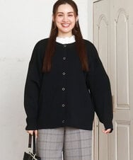 OLCAD10099 eur3(エウルキューブ) 【大きいサイズ】2WAYカーディガン ブラック(94)
