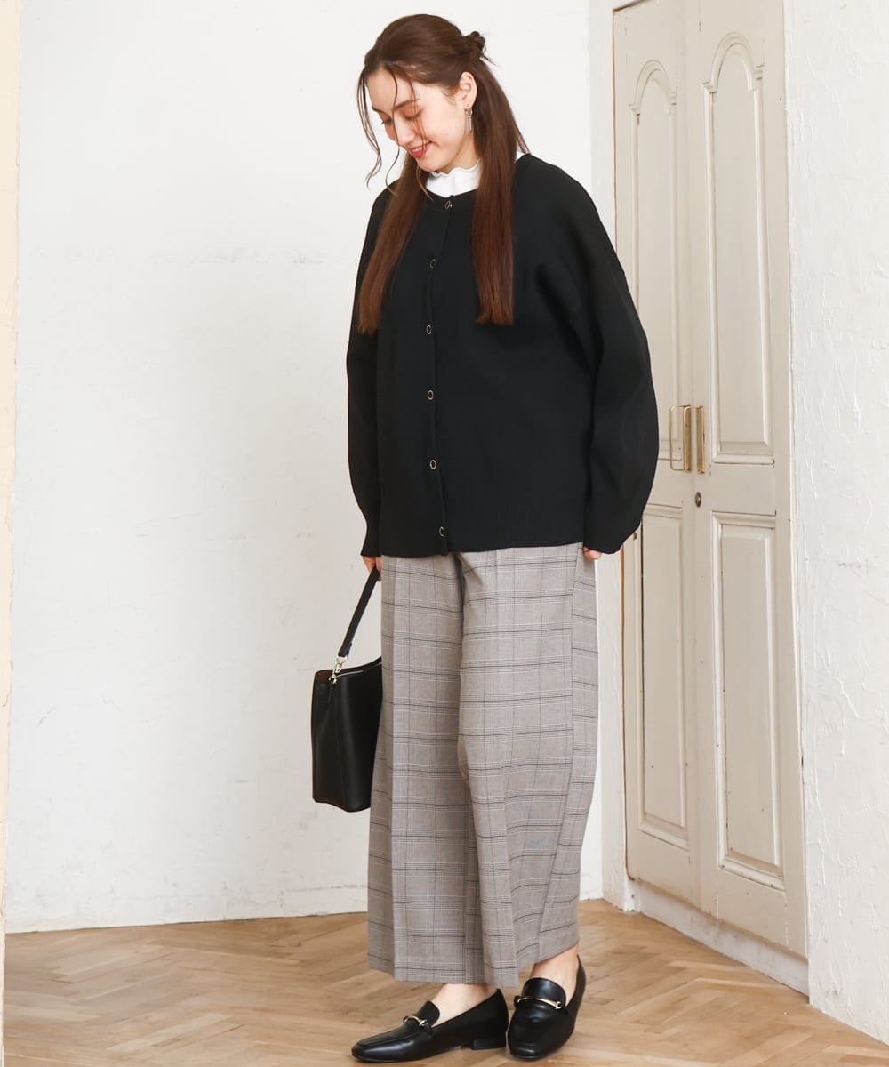 OLCAD10099 eur3(エウルキューブ) 【大きいサイズ】2WAYカーディガン ブラック(94)