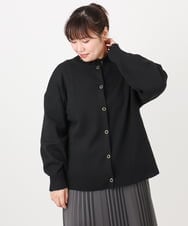 OLCAD10099 eur3(エウルキューブ) 【大きいサイズ】2WAYカーディガン ブラック(94)