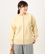 OLCCD01074 eur3(エウルキューブ) 【大きいサイズ/a.v.v×eur3】2WAYカーディガン ライトイエロー(20)
