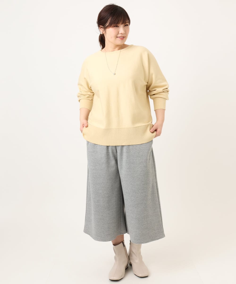 OLCCD01074 eur3(エウルキューブ) 【大きいサイズ/a.v.v×eur3】2WAYカーディガン ライトイエロー(20)