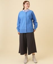 OLCCD01074 eur3(エウルキューブ) 【大きいサイズ/a.v.v×eur3】2WAYカーディガン ブルー(55)