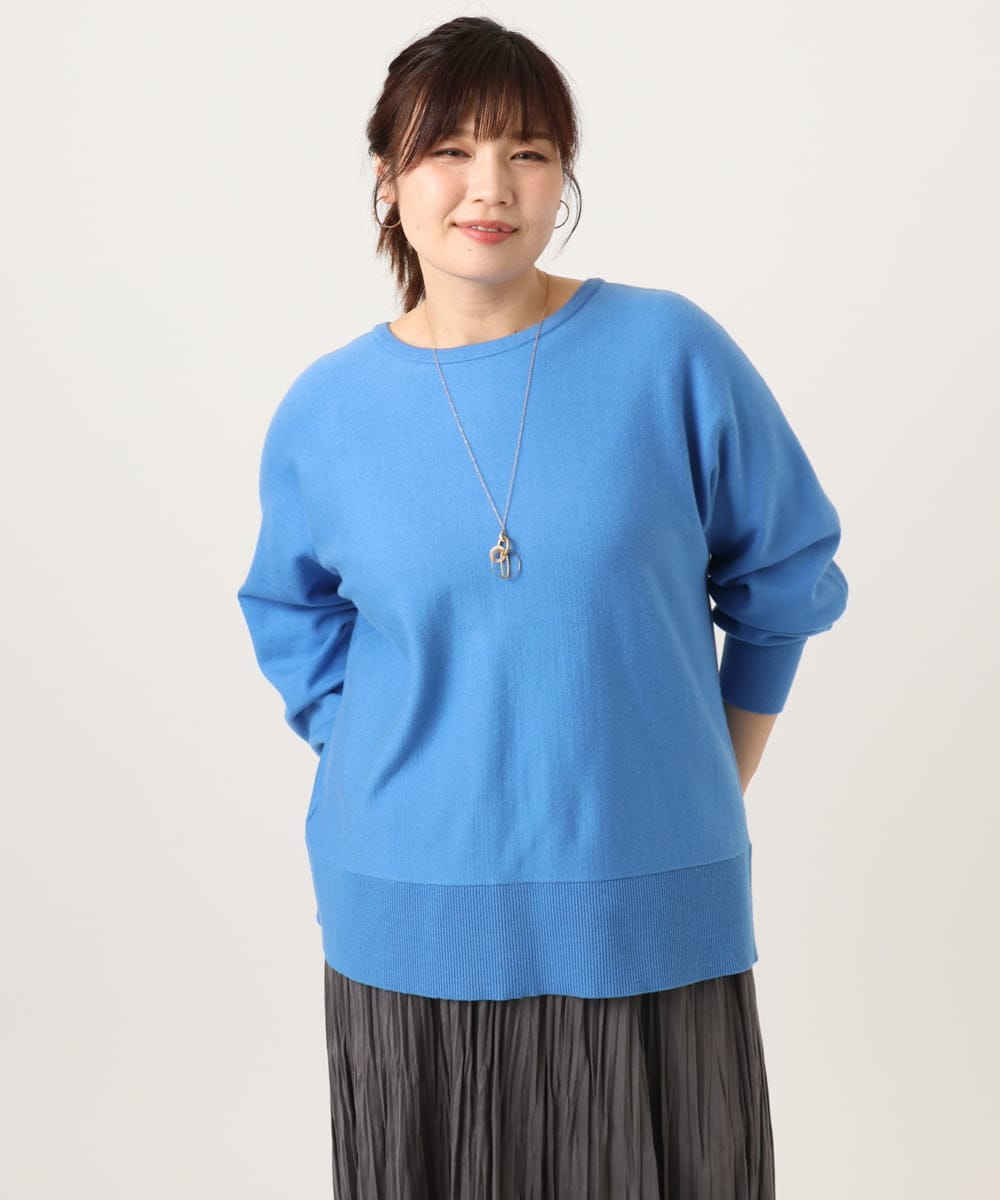 OLCCD01074 eur3(エウルキューブ) 【大きいサイズ/a.v.v×eur3】2WAYカーディガン ブルー(55)