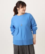 OLCCD01074 eur3(エウルキューブ) 【大きいサイズ/a.v.v×eur3】2WAYカーディガン ブルー(55)