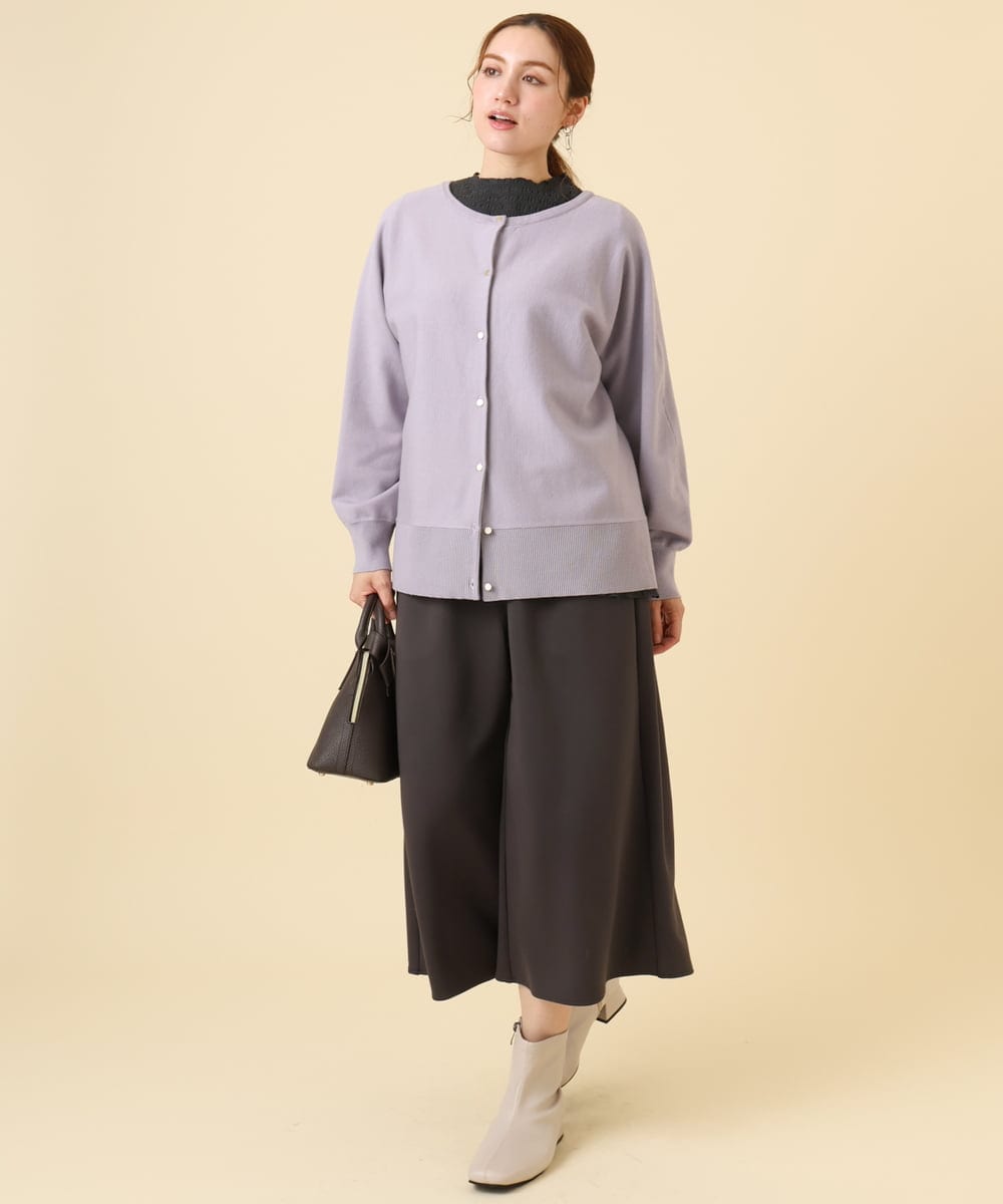 OLCCD01074 eur3(エウルキューブ) 【大きいサイズ/a.v.v×eur3】2WAYカーディガン ラベンダー(60)
