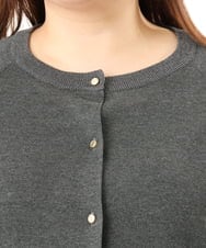 OLCFD10089 eur3(エウルキューブ) 【大きいサイズ】クルーネックラメカーディガン ダークグレー