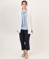 OLCGD14089 eur3(エウルキューブ) 【大きいサイズ/接触冷感/UVカット】Aライン長袖カーディガン ホワイト