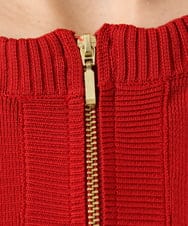 OLCKA04099 eur3(エウルキューブ) 【大きいサイズ】ジップカーディガン レッド(05)