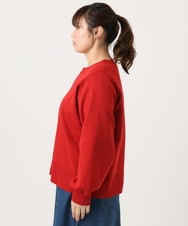 OLCKA04099 eur3(エウルキューブ) 【大きいサイズ】ジップカーディガン レッド(05)