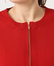 OLCKA04099 eur3(エウルキューブ) 【大きいサイズ】ジップカーディガン レッド(05)