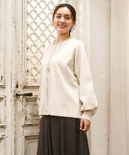 OLCKA04099 eur3(エウルキューブ) 【大きいサイズ】ジップカーディガン アイボリー(80)