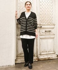 OLCKA05099 eur3(エウルキューブ) 【大きいサイズ/洗える】Vネックカーディガン アイボリー(80)